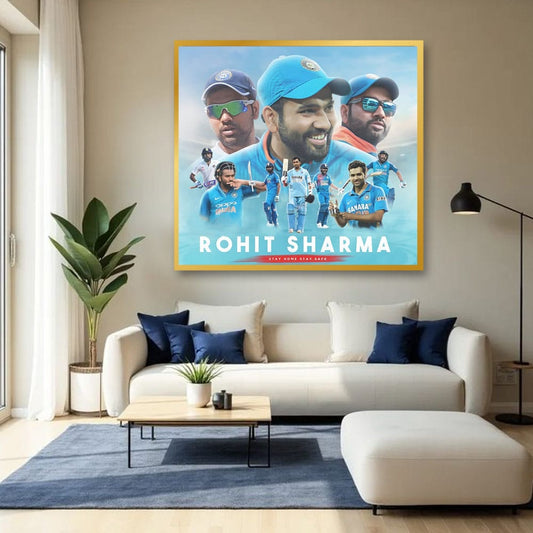 Rohit Sharma Canvas Wall Art for club Decoration