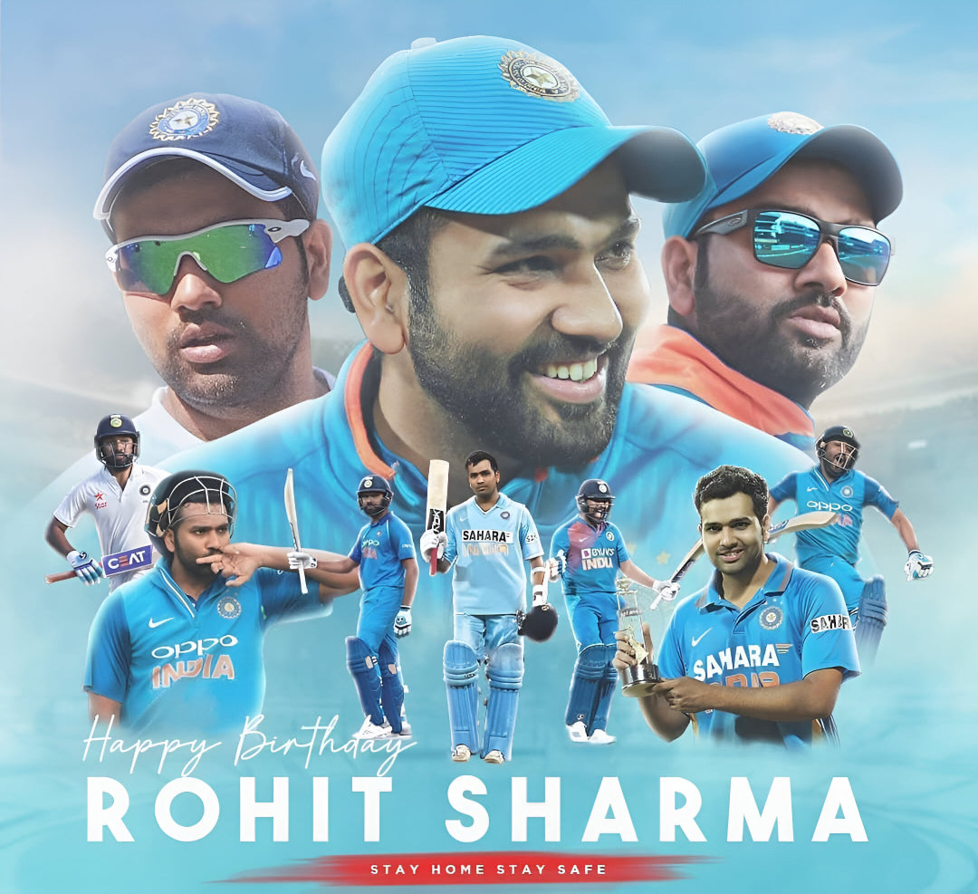 Rohit Sharma Canvas Wall Art for club Decoration