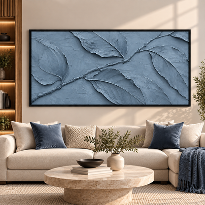 Black Botanical Leaves Textured Wall Art for Modern Home decor