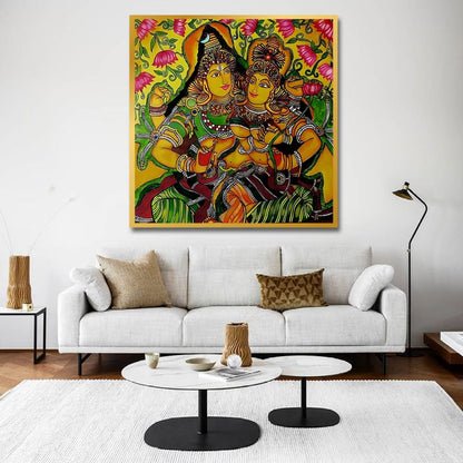 Shivji Spritual Wall Canvas Painting For Bedroom And Hotel Decor