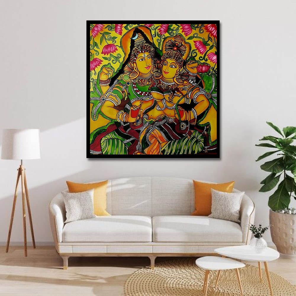 Shivji Spritual Wall Canvas Painting For Bedroom And Hotel Decor