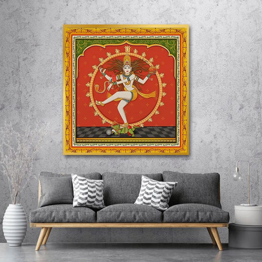 Shivji Spritual Wall Canvas Painting For Bedroom And Hotel 