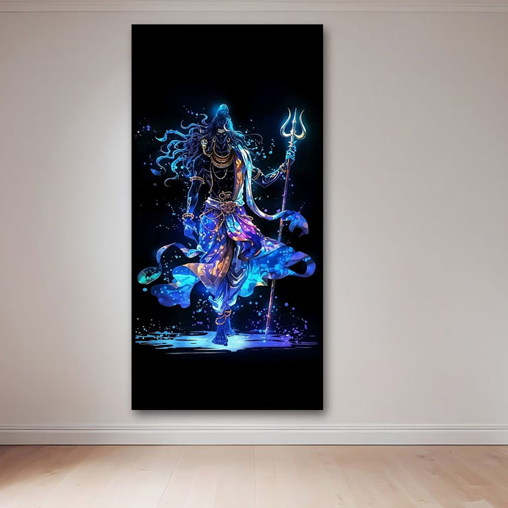 Shivji Spritual Wall Canvas Painting For Bedroom And Living Room Decoration