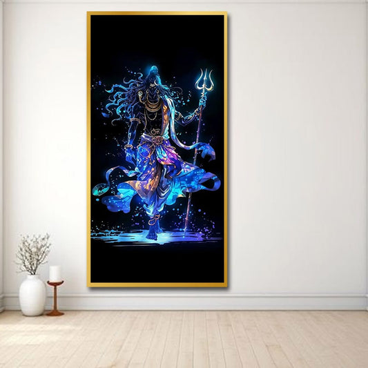 Shivji Spritual Wall Canvas Painting For Bedroom And Living Room Decoration