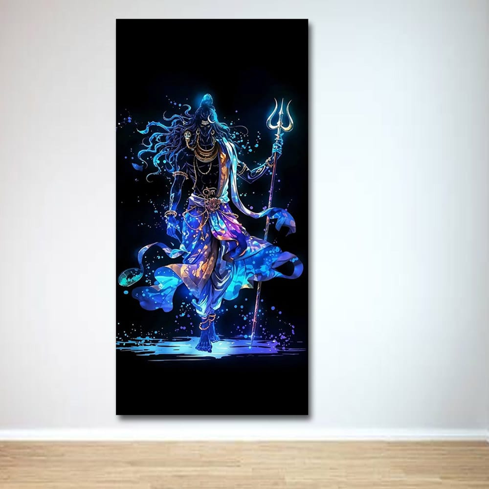 Shivji Spritual Wall Canvas Painting For Bedroom And Living Room Decoration