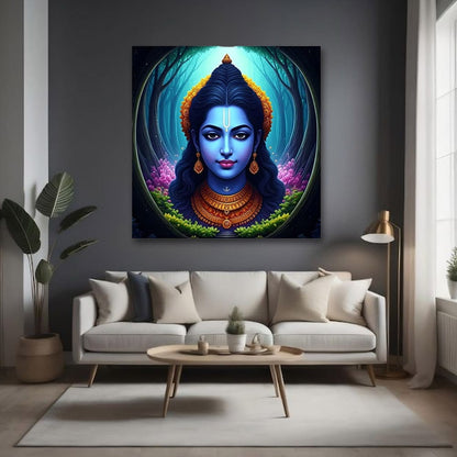 Shivji Spritual Wall Canvas Painting For Bedroom And Hotel Decoration