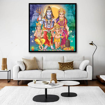 Shivji Spritual Wall Canvas Painting For Bedroom And Office 