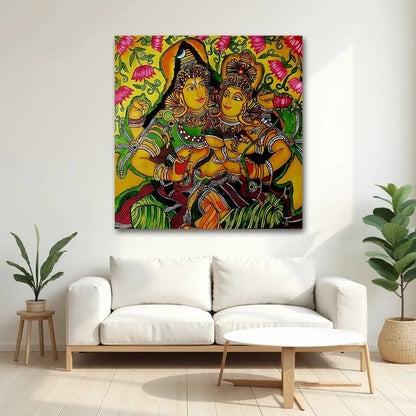 Shivji Spritual Wall Canvas Painting For Bedroom And Hotel Decor