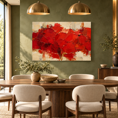 Grove Textured Abstract Forest Canvas Wall Art Decor