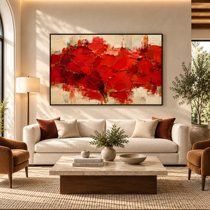 Grove Textured Abstract Forest Canvas Wall Art Decor