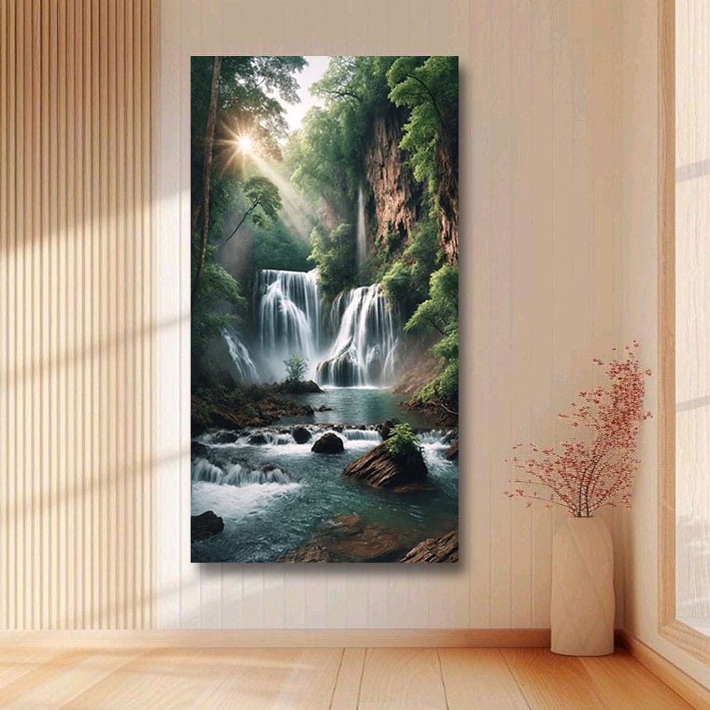Waterfall Vastu Canvas Wall Painting