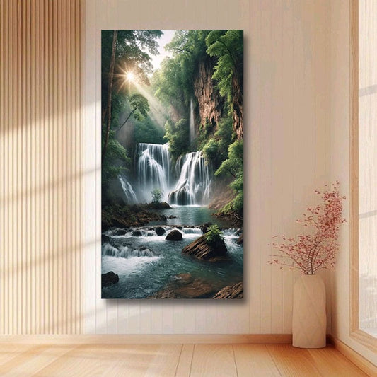 Waterfall Vastu Canvas Wall Painting