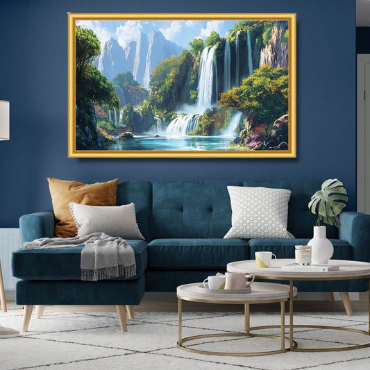 Waterfall Vastu Canvas Wall Painting