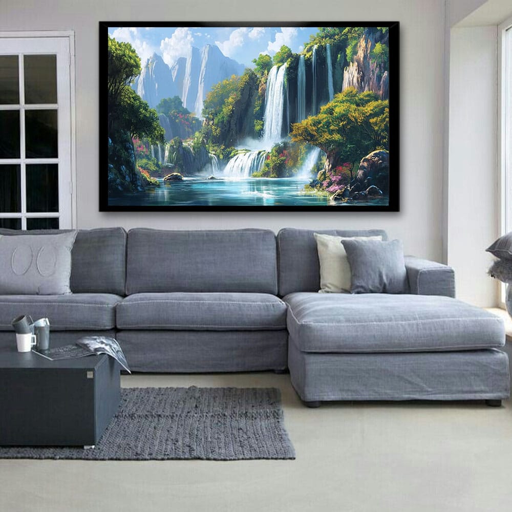 Waterfall Vastu Canvas Wall Painting