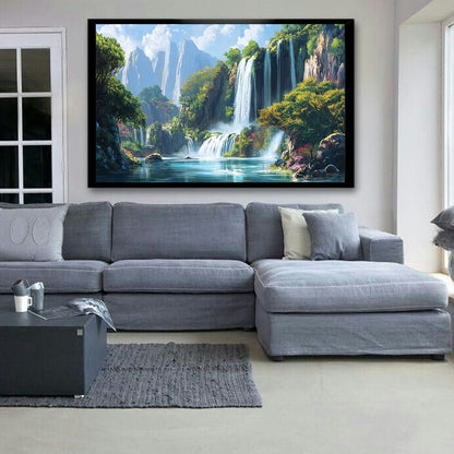 Waterfall Vastu Canvas Wall Painting