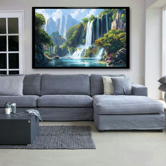 Waterfall Vastu Canvas Wall Painting