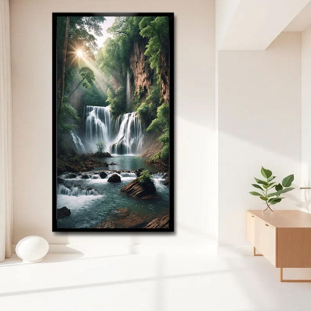 Waterfall Vastu Canvas Wall Painting