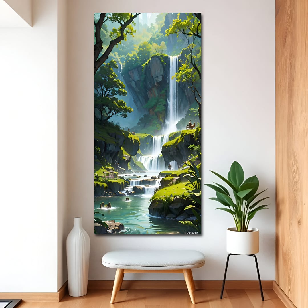 Large Waterfall  Canvas Wall Art for Living Room or Office