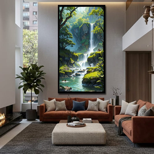 Large Waterfall  Canvas Wall Art for Living Room or Office