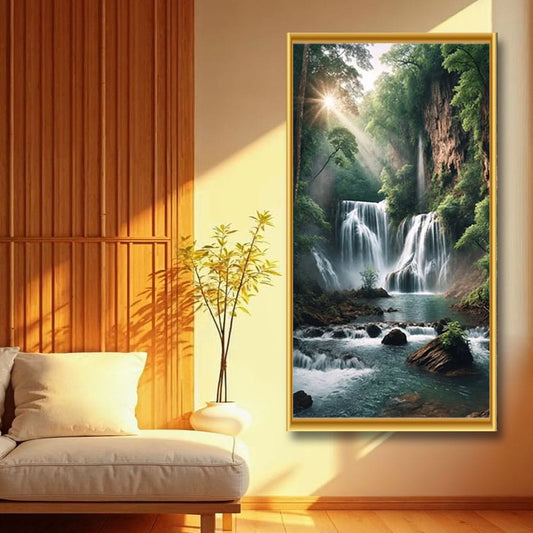 Waterfall Vastu Canvas Wall Painting