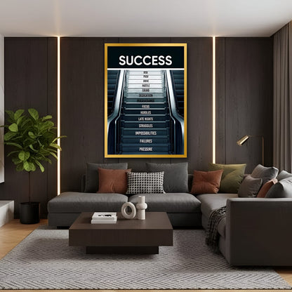 Success Stairs Canvas Wall Art