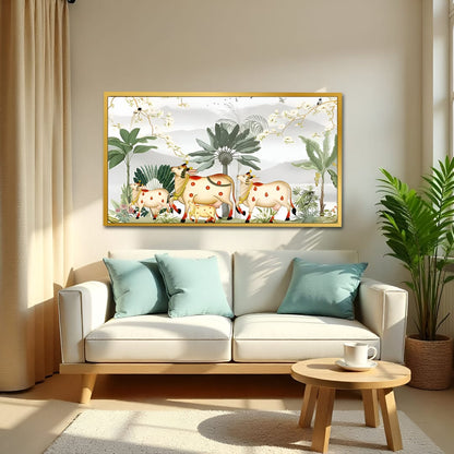 Cow Pichwai Canvas – Ethnic Wall Art for Living Room