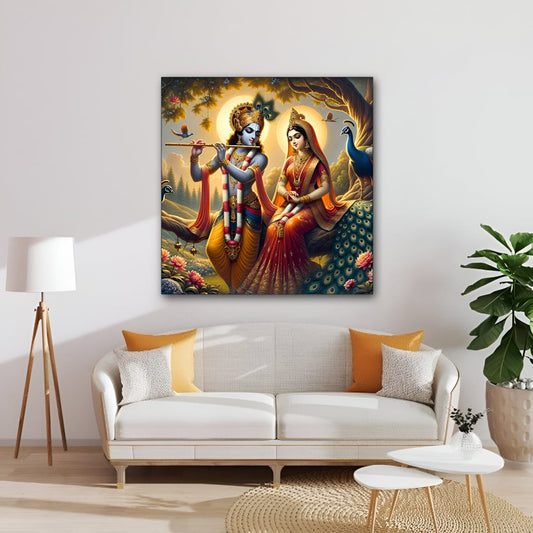 Radha Krishna Spiritual Wall Art for Love, Peace & Harmony