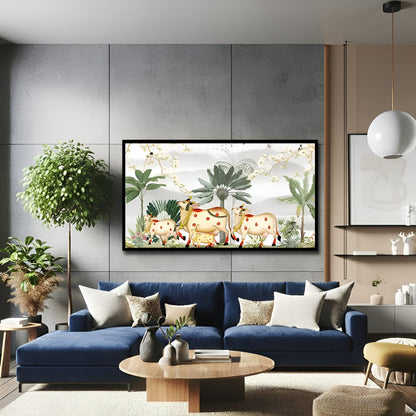 Cow Pichwai Canvas – Ethnic Wall Art for Living Room