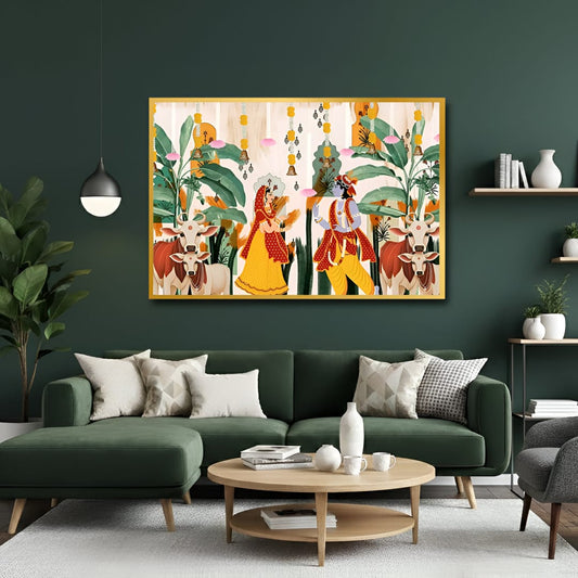 Radha Krishna Canvas Painting – Wall Art for Home