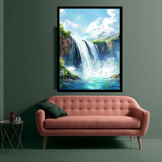 Waterfall Vastu Canvas Painting
