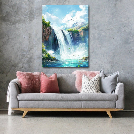 Waterfall Vastu Canvas Painting