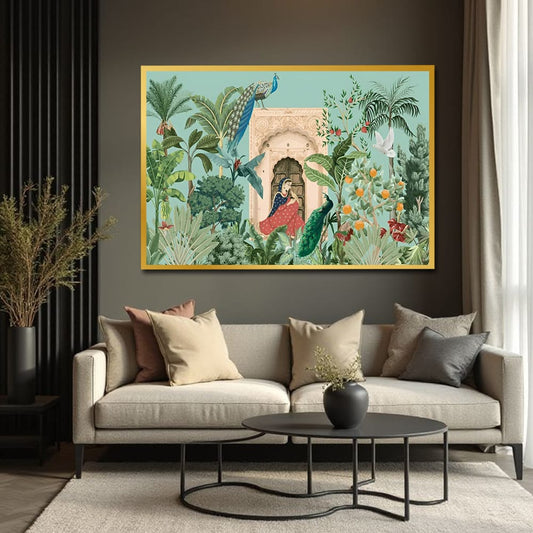 Royal Mughal Canvas Painting