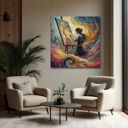  Girl Painting Dreams Canvas Art 