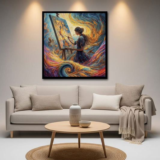  Girl Painting Dreams Canvas Art 