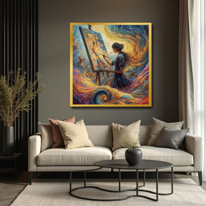  Girl Painting Dreams Canvas Art 