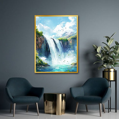 Waterfall Vastu Canvas Painting