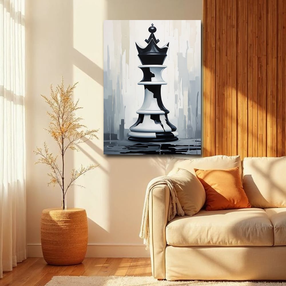 Chess King Canvas Wall Art