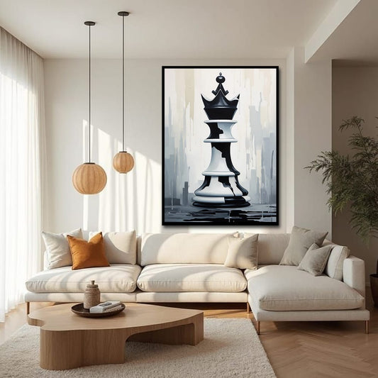 Chess King Canvas Wall Art