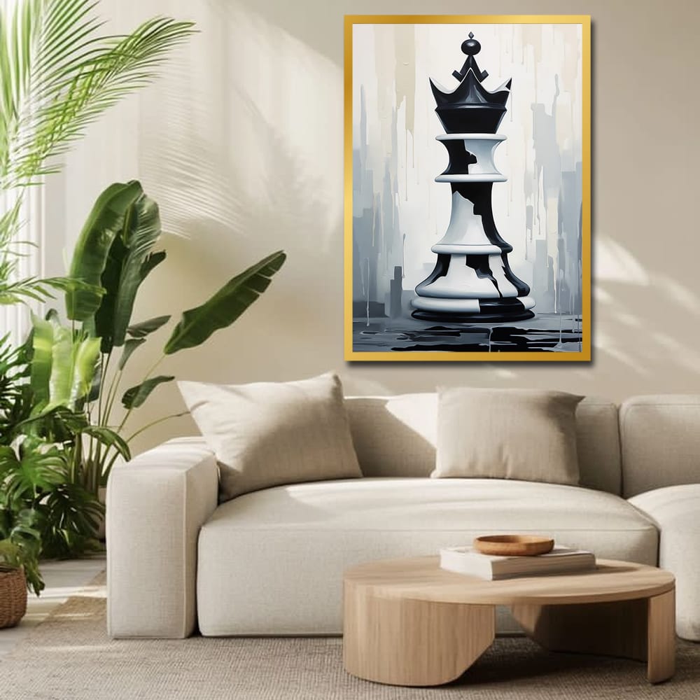 Chess King Canvas Wall Art