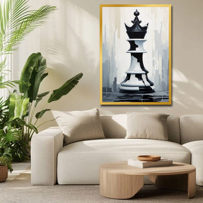 Chess King Canvas Wall Art
