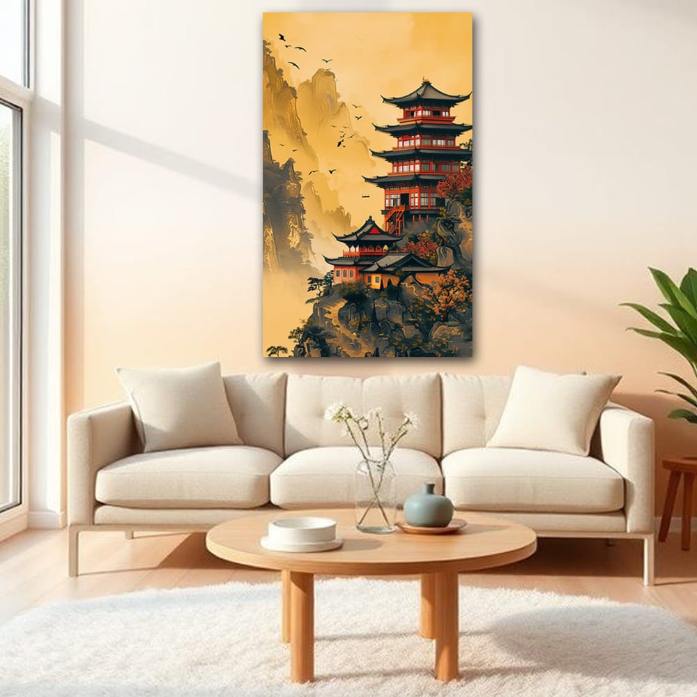 Japanese Castle Canvas Wall Art