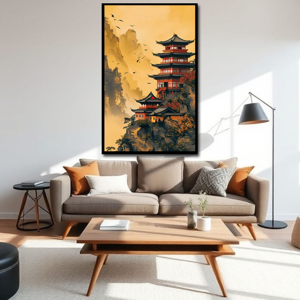Japanese Castle Canvas Wall Art