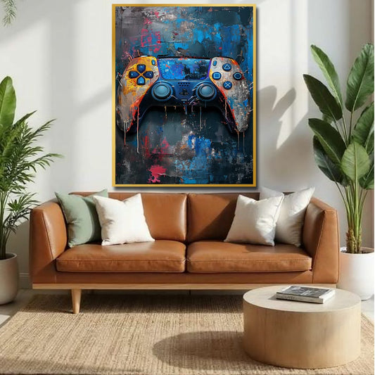PS5 Console Canvas Wall Art – Futuristic Gaming Room Modern Decor