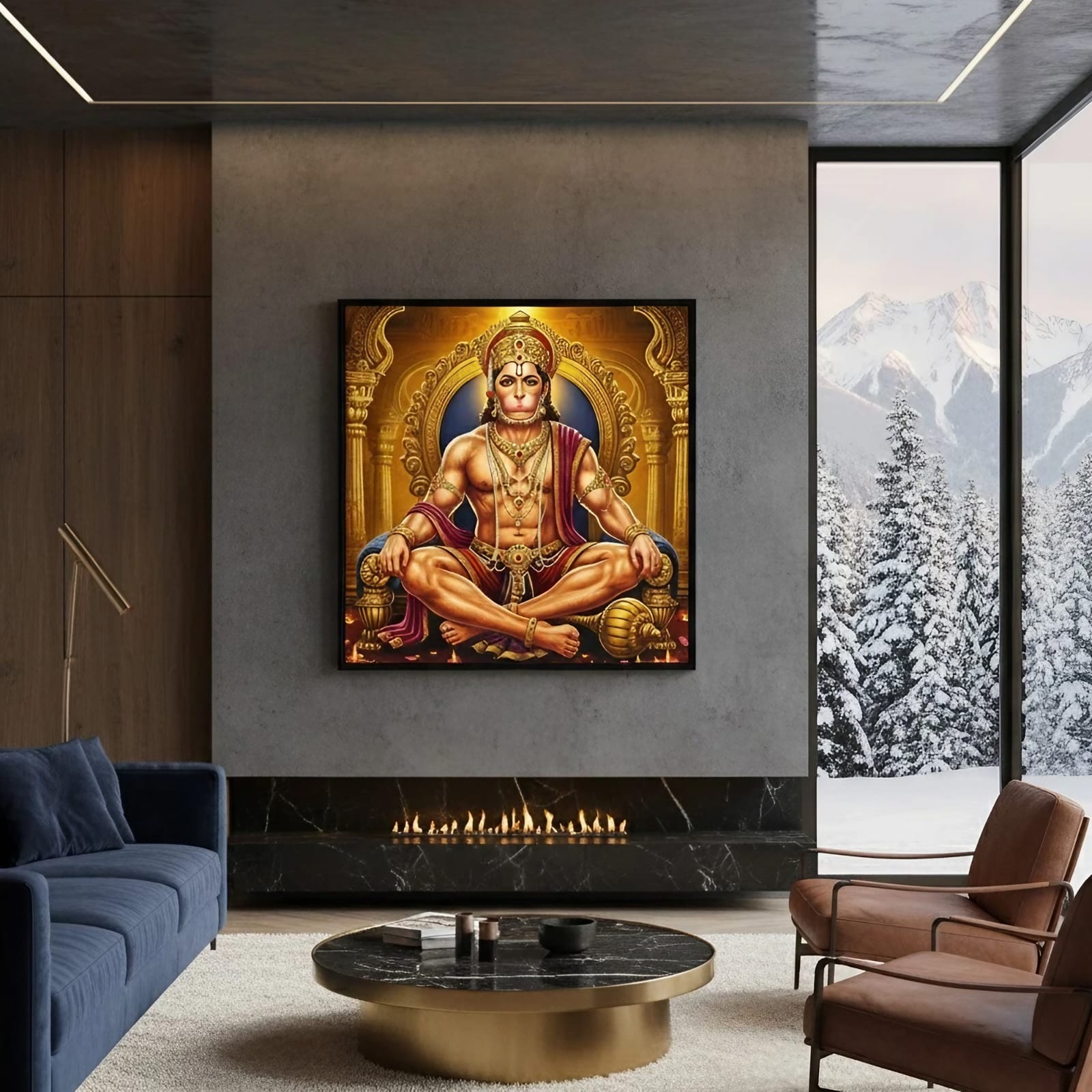 Lord Hanuman Large Canvas Wall Art