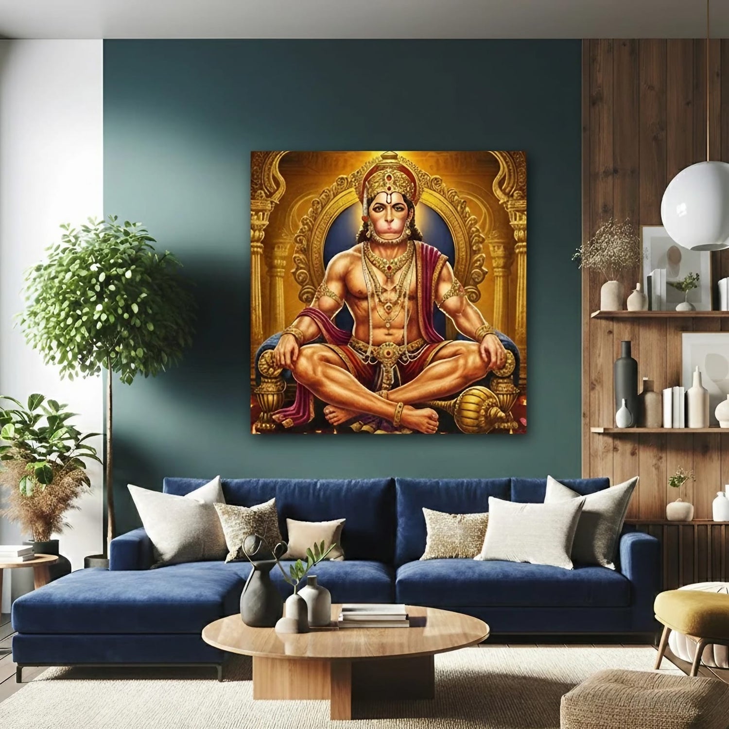 Lord Hanuman Large Canvas Wall Art