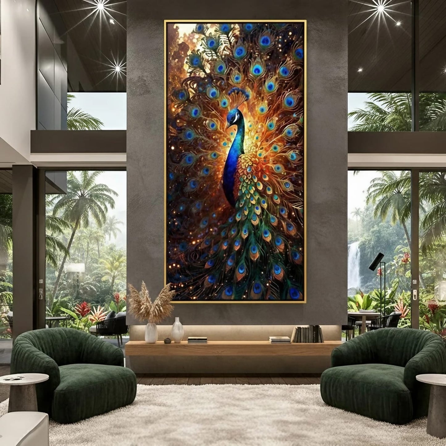 Peacock Vastu Canvas Wall Art
