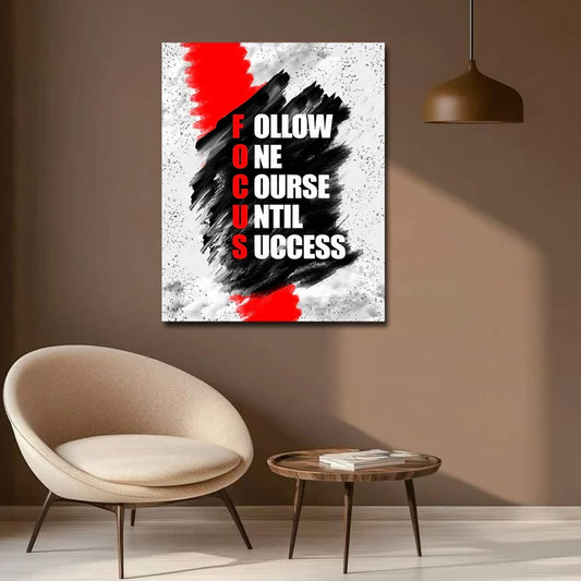 FOCUS Full Form Quote Canvas Art