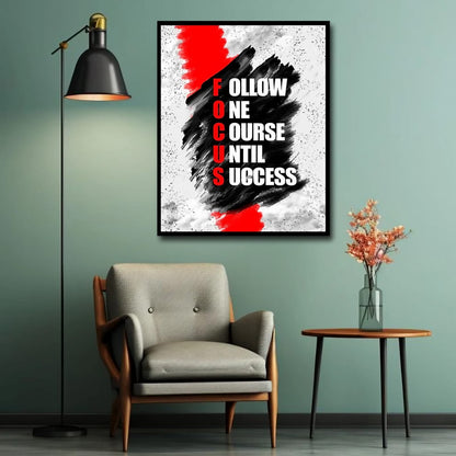 FOCUS Full Form Quote Canvas Art