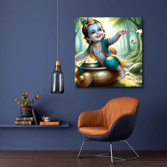 Bal Krishna Canvas Wall Art