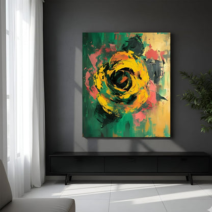 Single Flower Abstract Canvas Wall Art